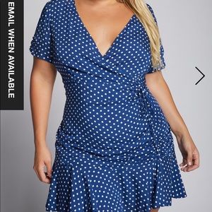 NWT Blue Polka Dot Soncy Mini Dress